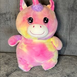 Plush Unicorn Toy - Pink and Yellow